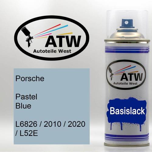 Porsche, Pastel Blue, L6826 / 2010 / 2020 / L52E: 400ml Sprühdose, von ATW Autoteile West.